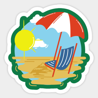 The beach Sticker